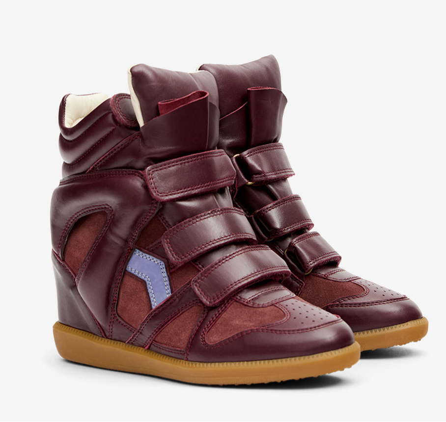 Wedge Sneaker Burgundy