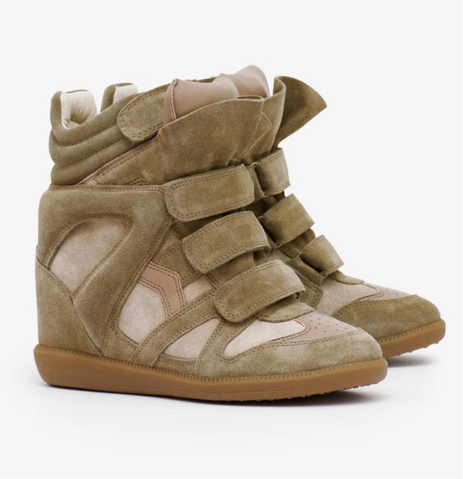 Wedge Sneaker Taupe